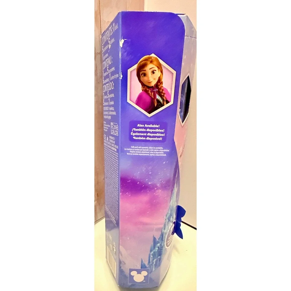 Mattel Disney Frozen Elsa Spin & Reveal Doll Kids Blue New 11 Surprises‎